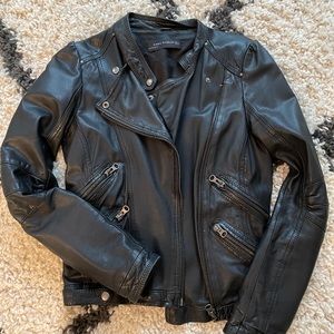 Zara lamb skin leather jacket